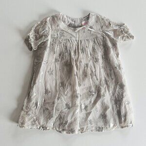 Seed Heritage Silk Metallic Star Dress — Size 3
